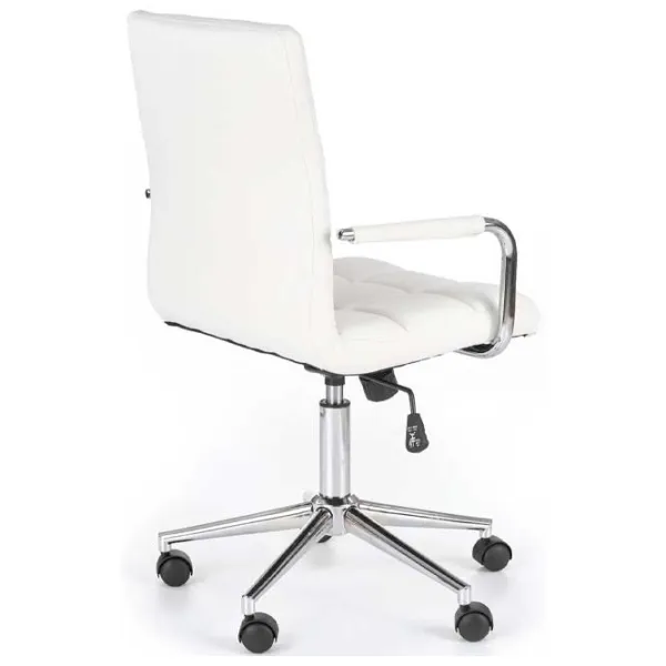 Fotoliu de birou Halmar Gonzo 2 Piele artificială/ White photo 2