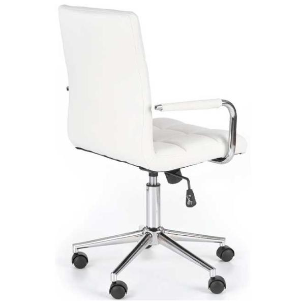Fotoliu de birou Halmar Gonzo 2 Piele artificială/ White photo 2