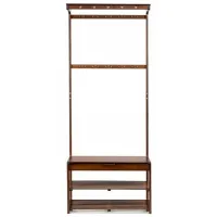 Cuier cu oglindă Costway HW66486CF Bambus/ Brown photo 2