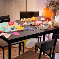 Кухонный стол Ikea Sandsberg ДСП/ Black photo 4
