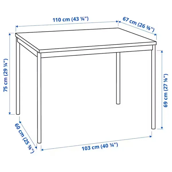 Кухонный стол Ikea Sandsberg ДСП/ Black photo 6