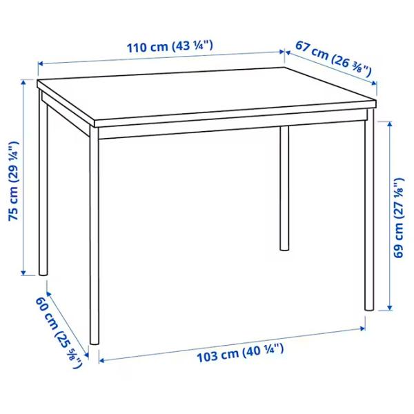 Кухонный стол Ikea Sandsberg ДСП/ Black photo 6