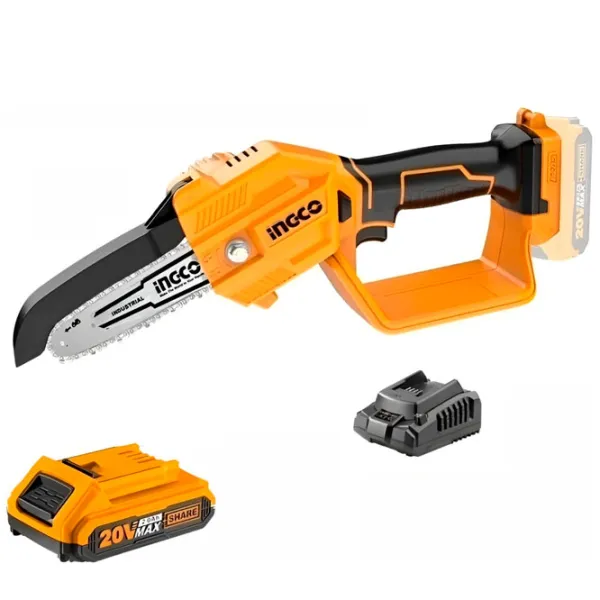Fierăstrău cu lanţ INGCO CGSLI20581 cu acumulator/ Yellow photo 2