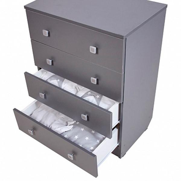 Комод Polini Kids Simple 79.2см x 38см x 60.4см/ ЛДСП/ Серый photo 5