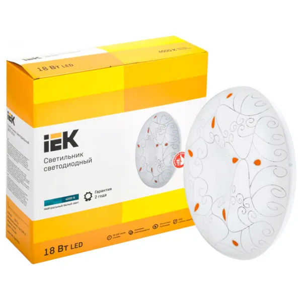 Plafonieră IEK ДПБ 2004 340 mm/ Oțel photo 3 Plafonieră IEK ДПБ 2004 340 mm/ Oțel photo 3