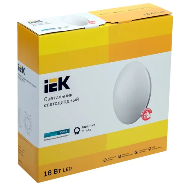 Plafonieră IEK LDPB0-2005-18-4000-K01 340 mm/ Oțel photo 2 Plafonieră IEK LDPB0-2005-18-4000-K01 340 mm/ Oțel photo 2