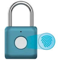 Противоугонное устройство Xiaomi Mi Fingerprint Padlock Синий Серебристый photo 2