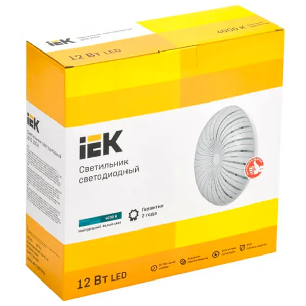 Плафон IEK LDPB0-2006-18-4000-K01 340 мм/ Сталь photo 3