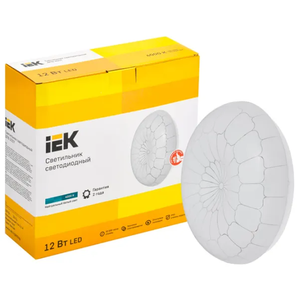 Plafonieră IEK LDPB0-2007-12-4000-K01 260 mm/ Oțel photo 3 Plafonieră IEK LDPB0-2007-12-4000-K01 260 mm/ Oțel photo 3