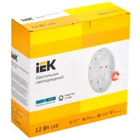 Plafonieră IEK LDPB0-2004-12-4000-K01 260 mm/ Oțel photo 2
