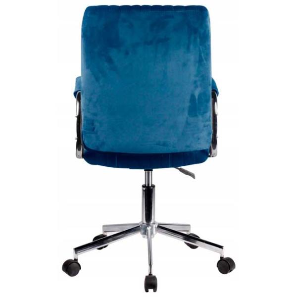 Fotoliu de birou Akord FD-24 Catifea/ Navy Chrome photo 4 Fotoliu de birou Akord FD-24 Catifea/ Navy Chrome photo 4