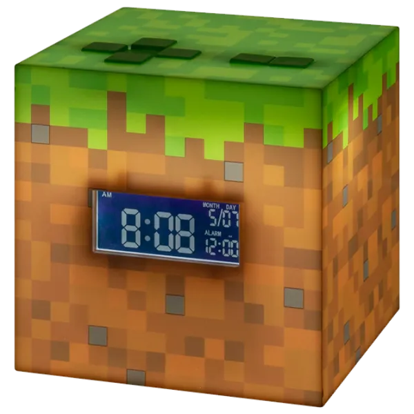 Deșteptător Paladone Alarm Clock PP6733MCF Minecraft/ Green Brown photo 2
