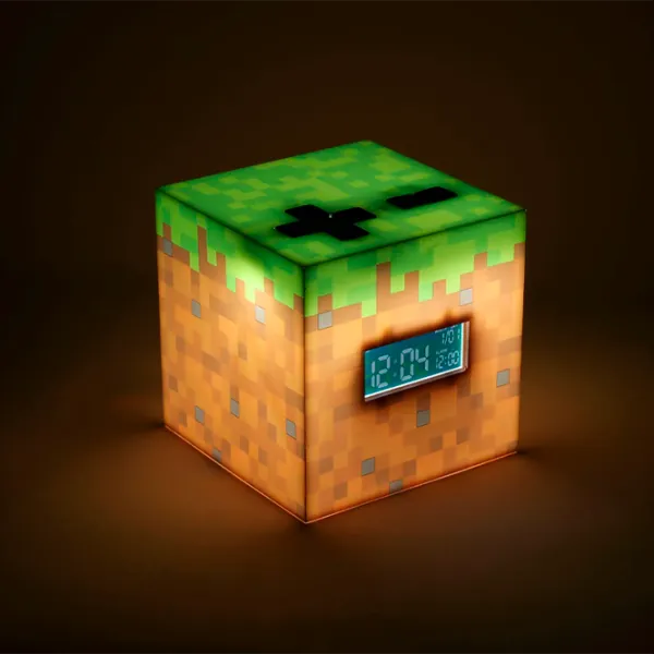 Deșteptător Paladone Alarm Clock PP6733MCF Minecraft/ Green Brown photo 4