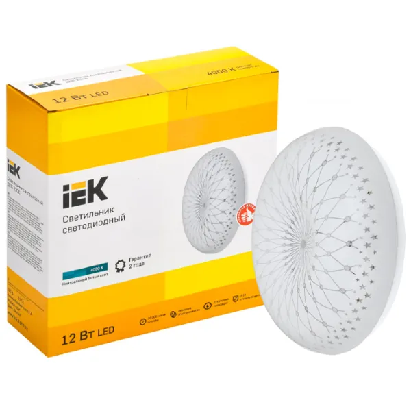 Plafonieră IEK LDPB0-2008-12-4000-K01 260 mm/ Oțel photo 3 Plafonieră IEK LDPB0-2008-12-4000-K01 260 mm/ Oțel photo 3