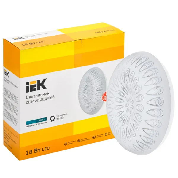 Плафон IEK LDPB0-2012-18-4000-K01 340 мм/ Сталь photo 3 Плафон IEK LDPB0-2012-18-4000-K01 340 мм/ Сталь photo 3