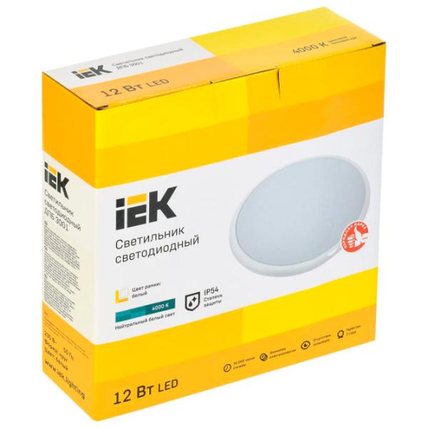 Plafonieră IEK LDPB0-3001-12-4000-K01 220 mm/ Polipropilenă photo 2