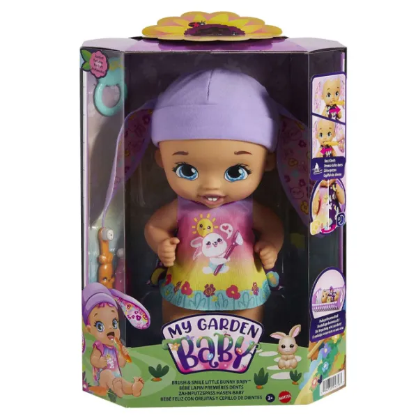 Кукла Mattel My Garden Baby Brush & Smile Bunny HGC12 пупсик/ 1.5+ photo 6 Кукла Mattel My Garden Baby Brush & Smile Bunny HGC12 пупсик/ 1.5+ photo 6
