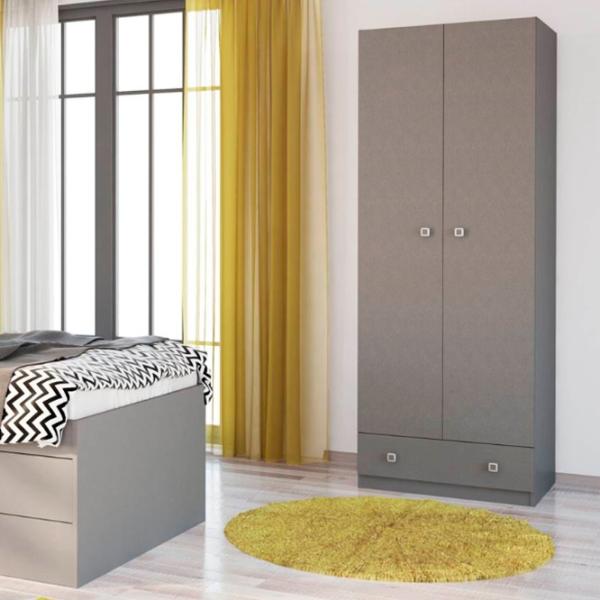 Шкаф Polini Kids Simple 70 x 51.6см x 190 / ЛДСП / Серый photo 3