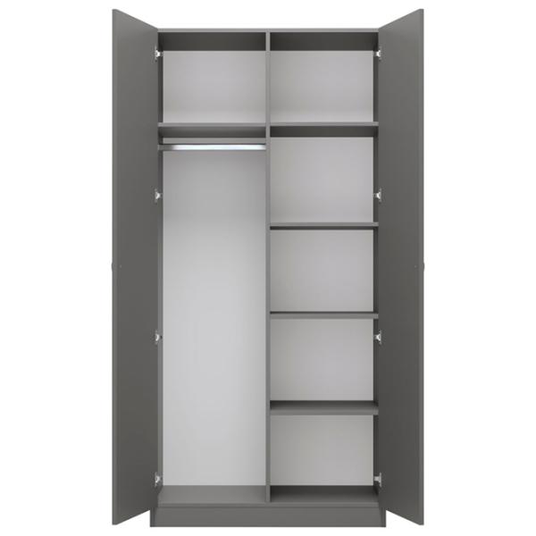 Шкаф Polini Kids Simple 89.8 x 51.6см x 190 / ЛДСП / Серый photo 2