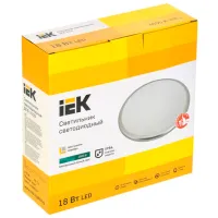 Plafonieră IEK LDPB0-3103-18-4000-K01 220 mm/ Polipropilenă photo 2