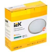 Plafonieră IEK LDPB0-3201-12-4000-K01 220 mm/ Polipropilenă photo 3