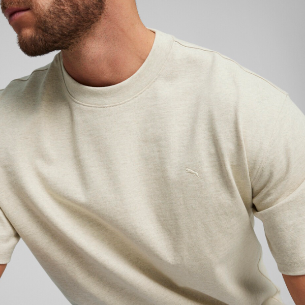Tricou pentru bărbați Puma Mmq Tee 100% bumbac/ Oatmeal photo 6