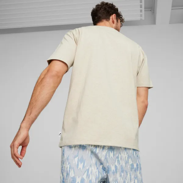 Футболка для мужчин Puma Mmq Tee 100% хлопок/ Oatmeal photo 4