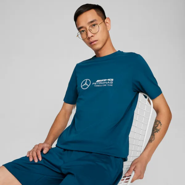 Футболка для мужчин Puma Mapf1 Logo Tee 100% хлопок/ Ocean Tropic photo 3