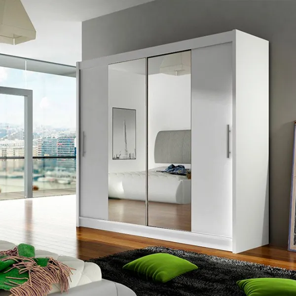Dulap Mirjan24 London II 57 x 180 x 215 / PAL / Alb photo 2