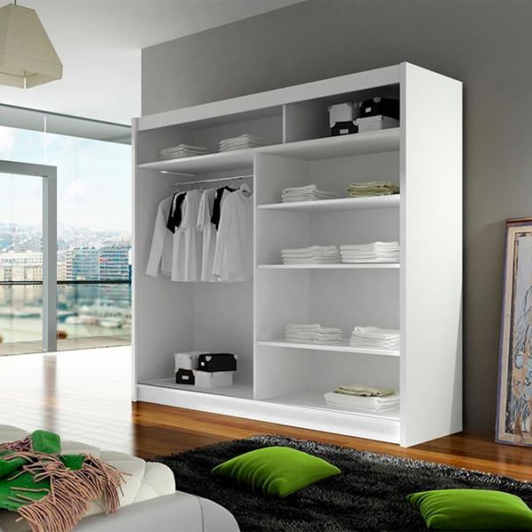 Dulap Mirjan24 London II 57 x 180 x 215 / PAL / Alb photo 3