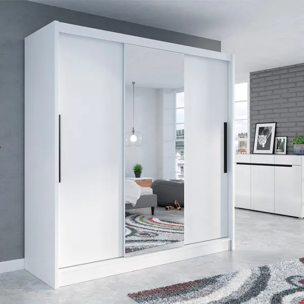 Dulap Mirjan24 Rouen/Aris I 205 x 63 x 205 / PAL / Alb photo 3