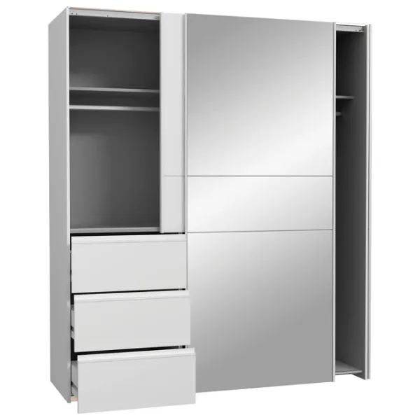 Шкаф Forte Winn2 W2QS8233S-120 170.3 x 61.2см x 205 / ДСП / Белый photo 2 Шкаф Forte Winn2 W2QS8233S-120 170.3 x 61.2см x 205 / ДСП / Белый photo 2