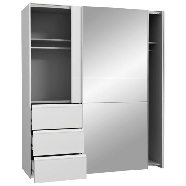 Шкаф Forte Winn2 W2QS8233S-120 170.3 x 61.2см x 205 / ДСП / Белый photo 2 Шкаф Forte Winn2 W2QS8233S-120 170.3 x 61.2см x 205 / ДСП / Белый photo 2