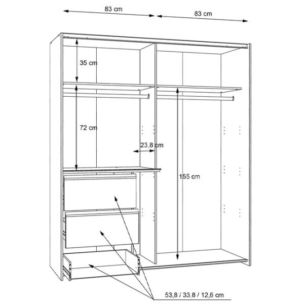 Шкаф Forte Winn2 W2QS8233S-120 170.3 x 61.2см x 205 / ДСП / Белый photo 5 Шкаф Forte Winn2 W2QS8233S-120 170.3 x 61.2см x 205 / ДСП / Белый photo 5