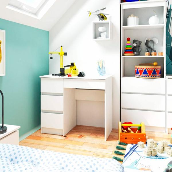 Masă de birou Akord A-7 90 Left PAL/ White photo 5 Masă de birou Akord A-7 90 Left PAL/ White photo 5