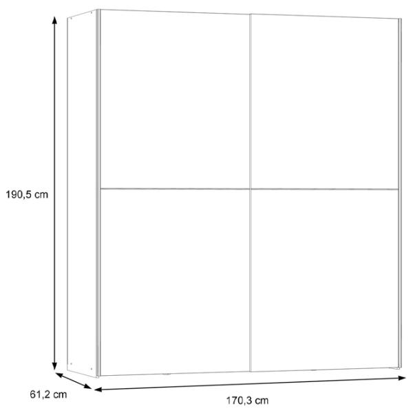 Шкаф Forte Dederik W3NS82232-D30 170.3 x 61.2см x 190.5 / ДСП / Дуб Сонома photo 5 Шкаф Forte Dederik W3NS82232-D30 170.3 x 61.2см x 190.5 / ДСП / Дуб Сонома photo 5