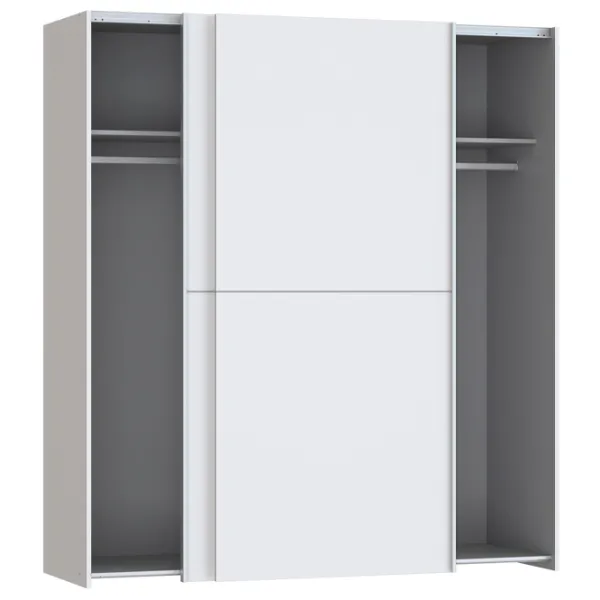 Шкаф Forte Dederik W3NS82232-120 170.3 x 61.2см x 190.5 / ДСП / Белый photo 4 Шкаф Forte Dederik W3NS82232-120 170.3 x 61.2см x 190.5 / ДСП / Белый photo 4