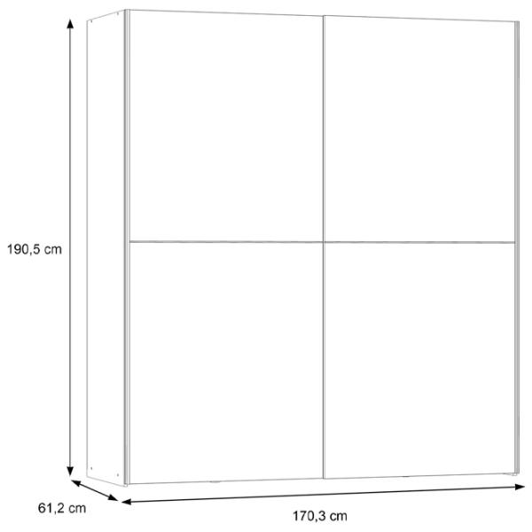 Шкаф Forte Dederik W3NS82232-120 170.3 x 61.2см x 190.5 / ДСП / Белый photo 5 Шкаф Forte Dederik W3NS82232-120 170.3 x 61.2см x 190.5 / ДСП / Белый photo 5