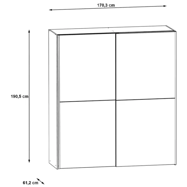 Шкаф Forte Kaikais KAIS82241-D53 170.3 x 61.2см x 190.5 / ДСП / Дуб Вотан photo 5 Шкаф Forte Kaikais KAIS82241-D53 170.3 x 61.2см x 190.5 / ДСП / Дуб Вотан photo 5