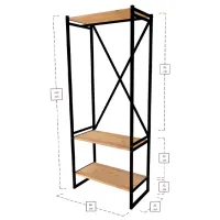 Cuier Bofigo Metal Coat Stand PAL / Lemn natural photo 3