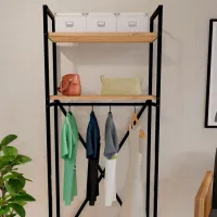 Cuier Bofigo Metal Coat Stand PAL / Lemn natural photo 4