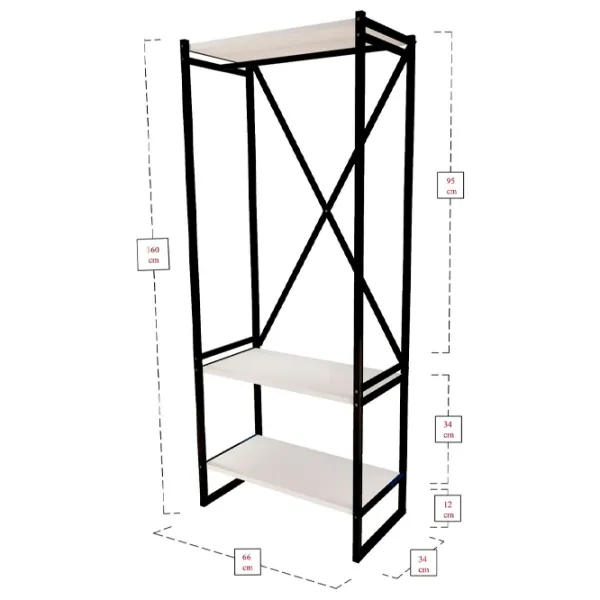 Вешалка Fabulous Metal Coat Stand ДСП/ Белый photo 3