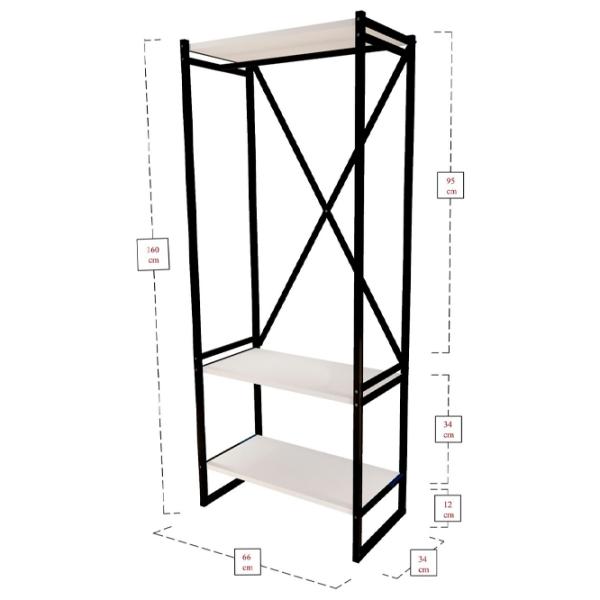 Вешалка Fabulous Metal Coat Stand ДСП/ Белый photo 3