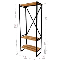 Cuier Bofigo Metal Coat Stand PAL / Oak photo 3