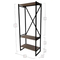 Cuier Bofigo Metal Coat Stand PAL / Anthracite photo 3