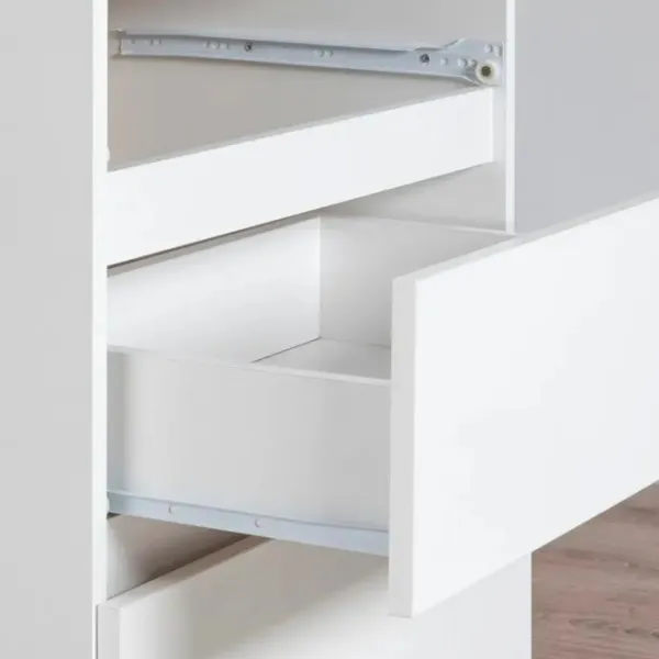 Masă de birou Akord Jay PAL melaminat/ White photo 4 Masă de birou Akord Jay PAL melaminat/ White photo 4