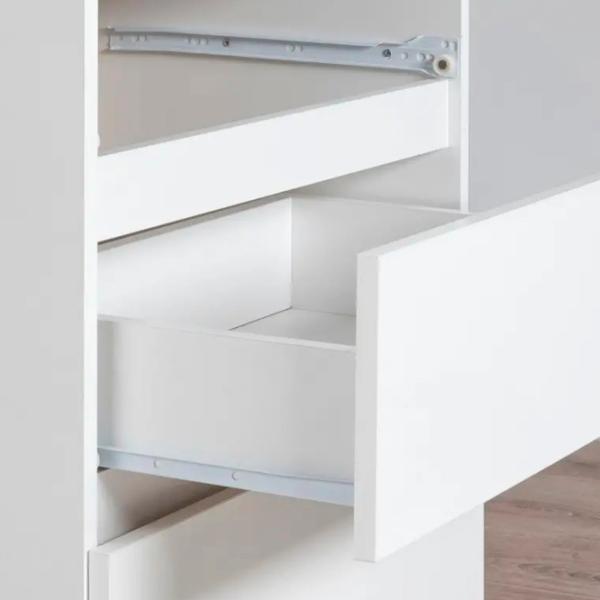 Masă de birou Akord Jay PAL melaminat/ White photo 4 Masă de birou Akord Jay PAL melaminat/ White photo 4