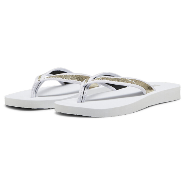 Șlapi pentru femei Puma Sandy Flip Metallic Shine P 40.5/ White photo 3 Șlapi pentru femei Puma Sandy Flip Metallic Shine P 40.5/ White photo 3
