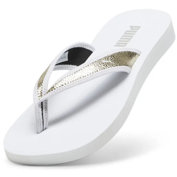 Șlapi pentru femei Puma Sandy Flip Metallic Shine P 39/ White photo 4 Șlapi pentru femei Puma Sandy Flip Metallic Shine P 39/ White photo 4
