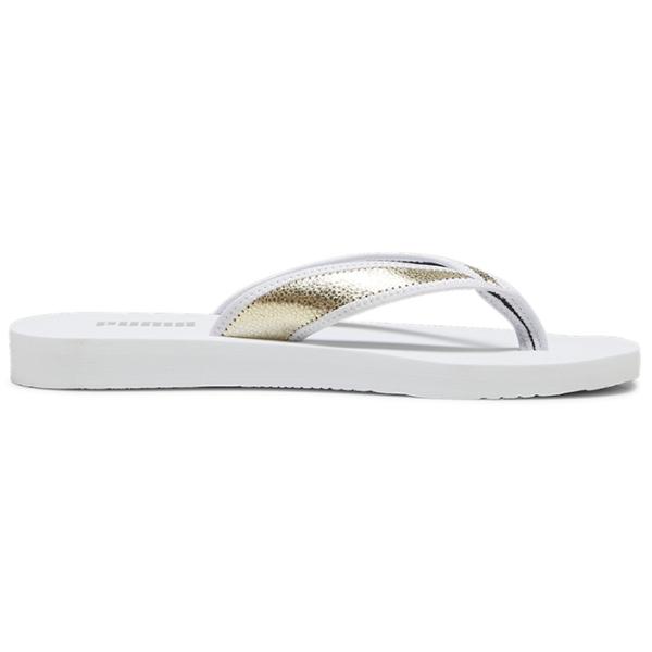 Șlapi pentru femei Puma Sandy Flip Metallic Shine P 37/ White photo 2 Șlapi pentru femei Puma Sandy Flip Metallic Shine P 37/ White photo 2
